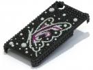 Purple Butterfly Diamond Case Hoes voor iPhone 4/4S