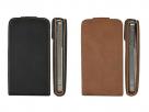 Rough Leather Flip Case voor iPhone 4/4S