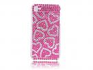 Diamond Case Hoes Pink Hearts voor iPhone 4/4S
