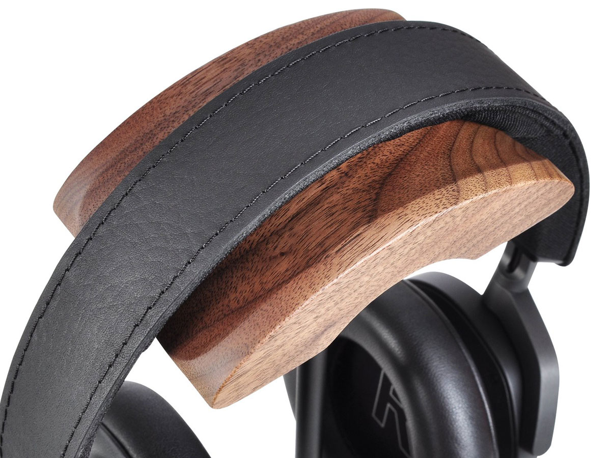 Premium Walnut Headphone Stand Zwart - Koptelefoon Standaard