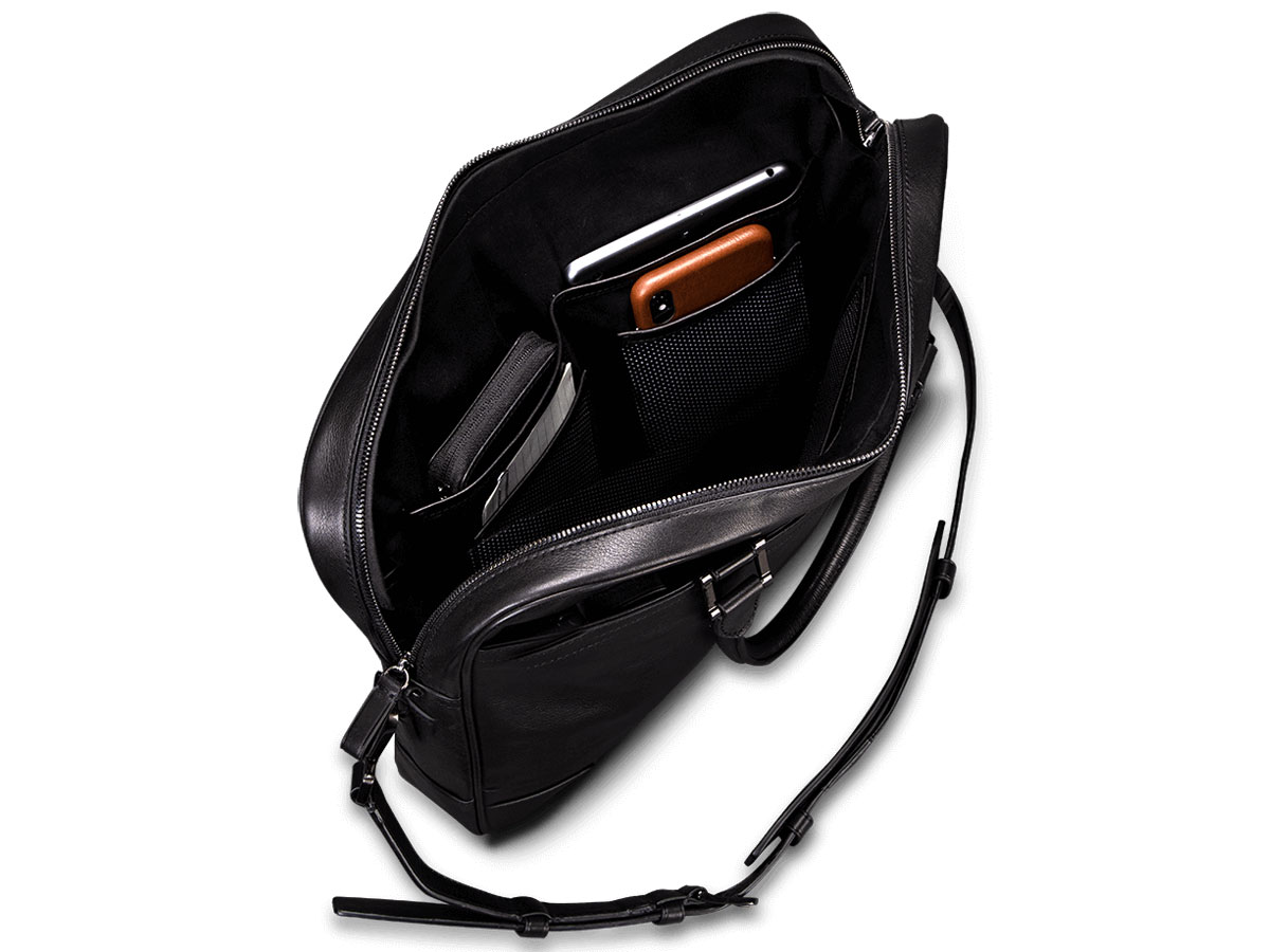 Sena Heritage Commuter Bag Zwart - 15 inch Leren Laptoptas