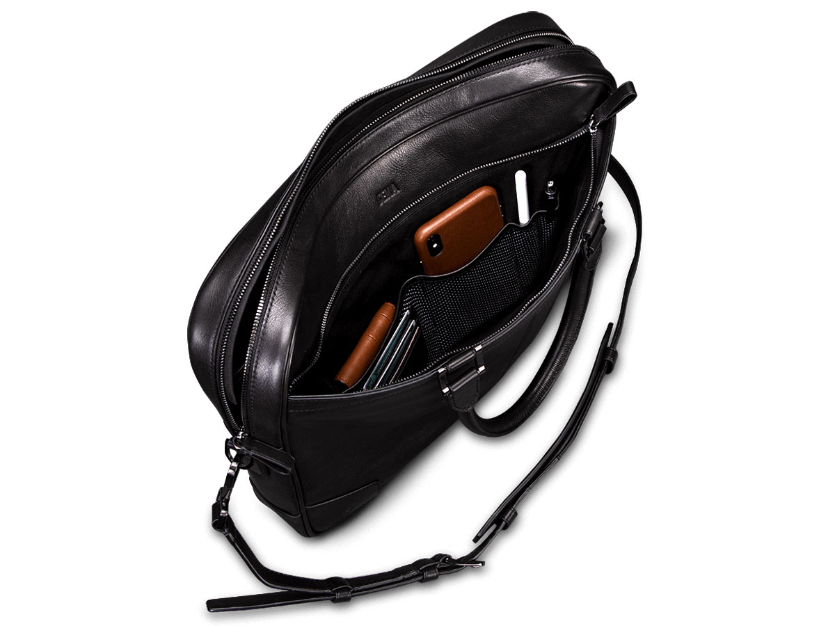 Sena Heritage Commuter Bag Zwart - 15 inch Leren Laptoptas