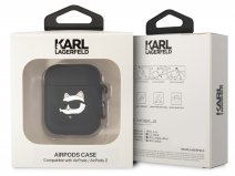 Karl Lagerfeld 3D Ikonik Choupette Skin Zwart - AirPods 1 & 2 Hoesje