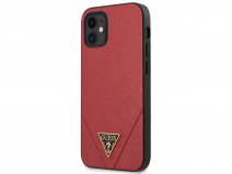 Guess Saffiano Case Rood - iPhone 12 Mini hoesje