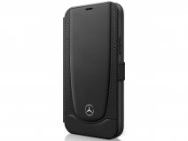Mercedes-Benz Urban Leather Folio Zwart - iPhone 12 Mini hoesje