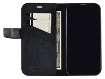 Pierre Cardin Bookcase Zwart Leer - iPhone 13 Pro hoesje
