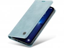 CaseMania Vintage Slim Bookcase Turquoise - iPhone 13 Pro Max hoesje