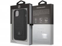 Mercedes-Benz Urban Leather Case Zwart - iPhone 14 Plus/15 Plus hoesje