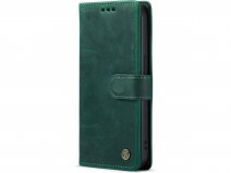 CaseMania Vintage Leather Case Groen - iPhone 14 Pro hoesje