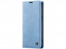 CaseMania Vintage Slim Bookcase Lichtblauw - iPhone 14 Pro Max hoesje