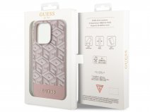 Guess G-Cube MagSafe Case Roze - iPhone 14 Pro Max hoesje