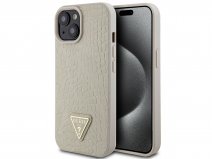 Guess Croco Triangle Case Goud - iPhone 15/14/13 hoesje