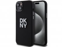 DKNY Silicone Case Zwart - iPhone 14 Plus/15 Plus hoesje