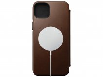 Nomad Modern Leather Folio Bruin - iPhone 15 Plus hoesje