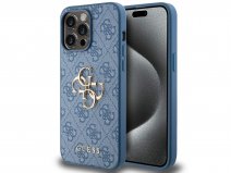 Guess Big 4G Monogram Case Blauw - iPhone 15 Pro hoesje