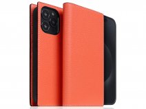 SLG Design D8 2in1 Leather Folio Coral - iPhone 15 Pro hoesje
