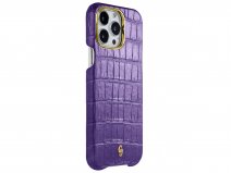 Gatti Classica Alligator Case iPhone 15 Pro Max hoesje - Mauve Purple/Gold
