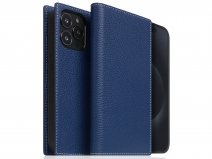 SLG Design D8 2in1 Leather Folio Navy Blue - iPhone 15 Pro Max hoesje
