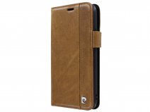 Pierre Cardin Bookcase Bruin Leer - iPhone 12 Pro Max hoesje