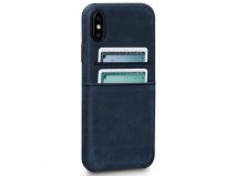 Sena Leather SnapOn Wallet Blauw - iPhone X/Xs Hoesje