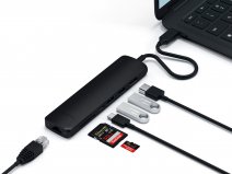 Satechi USB-C Slim Multi-Port Adapter Ethernet - Zwart