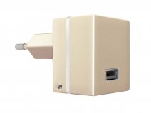 Just Wireless 2.4A USB-A Oplader Muurlader (Goud)