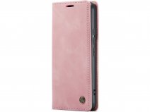 CaseMania Vintage Slim Bookcase Roze - Samsung Galaxy S23 FE hoesje