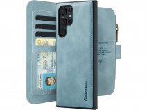 CaseMania 2in1 Wallet Ritsvak Case Aqua - Samsung Galaxy S24 Ultra Hoesje