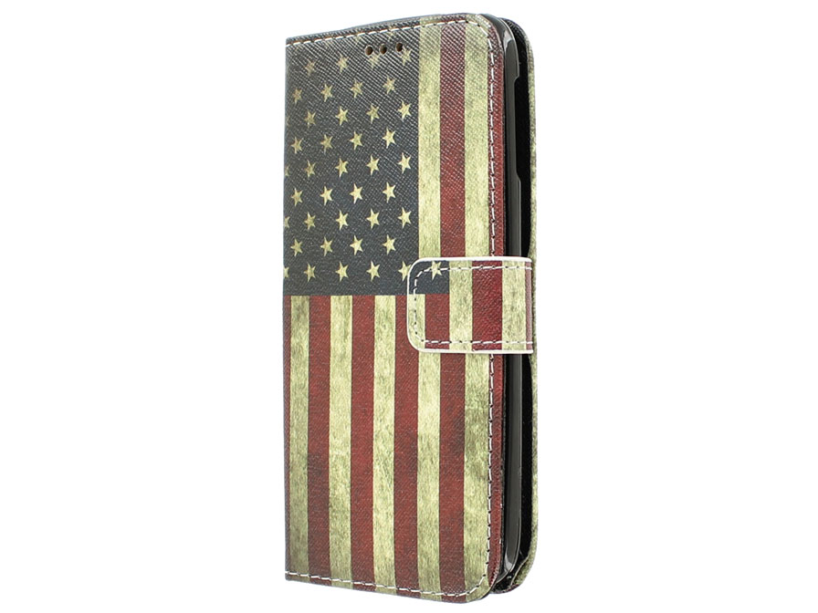 Vintage USA Flag Book Case Hoesje voor Acer Liquid Jade S