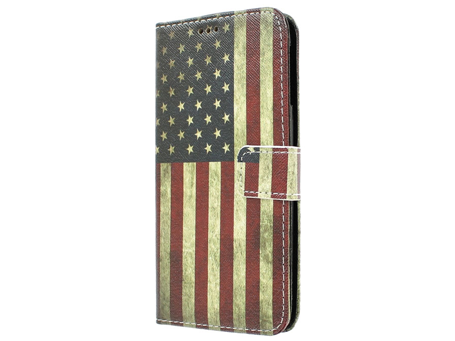 Vintage USA Flag Book Case Hoesje voor Acer Liquid Jade Z