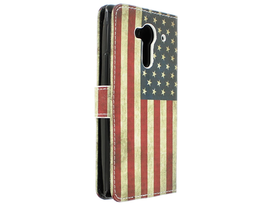 Vintage USA Flag Book Case Hoesje voor Acer Liquid Z5