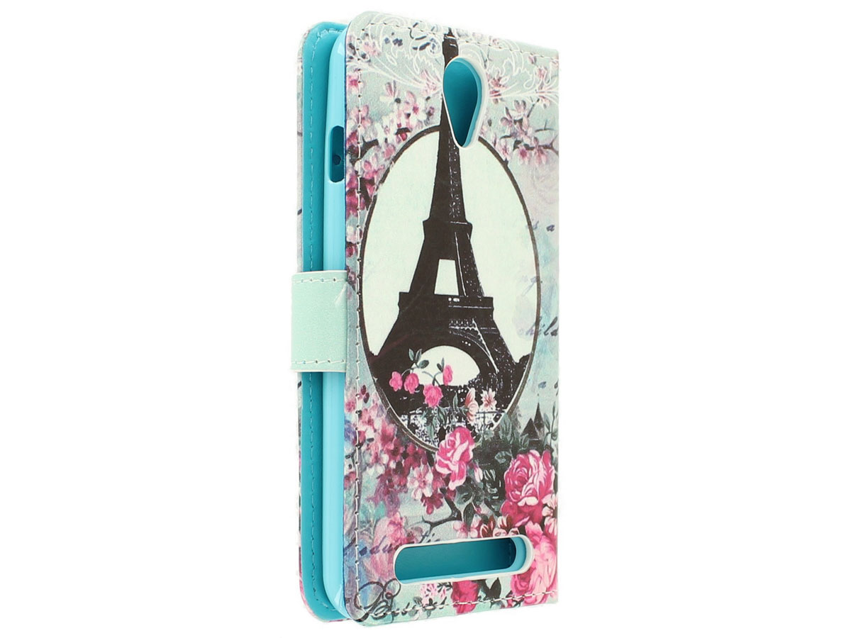 Retro Paris Bookcase Flipcase - Acer Liquid Z6 hoesje