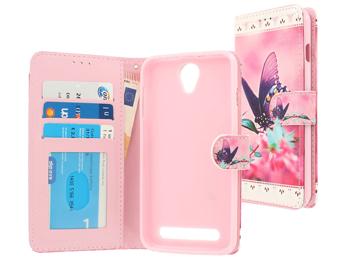 Butterfly Bookcase Flipcase - Acer Liquid Z6 hoesje