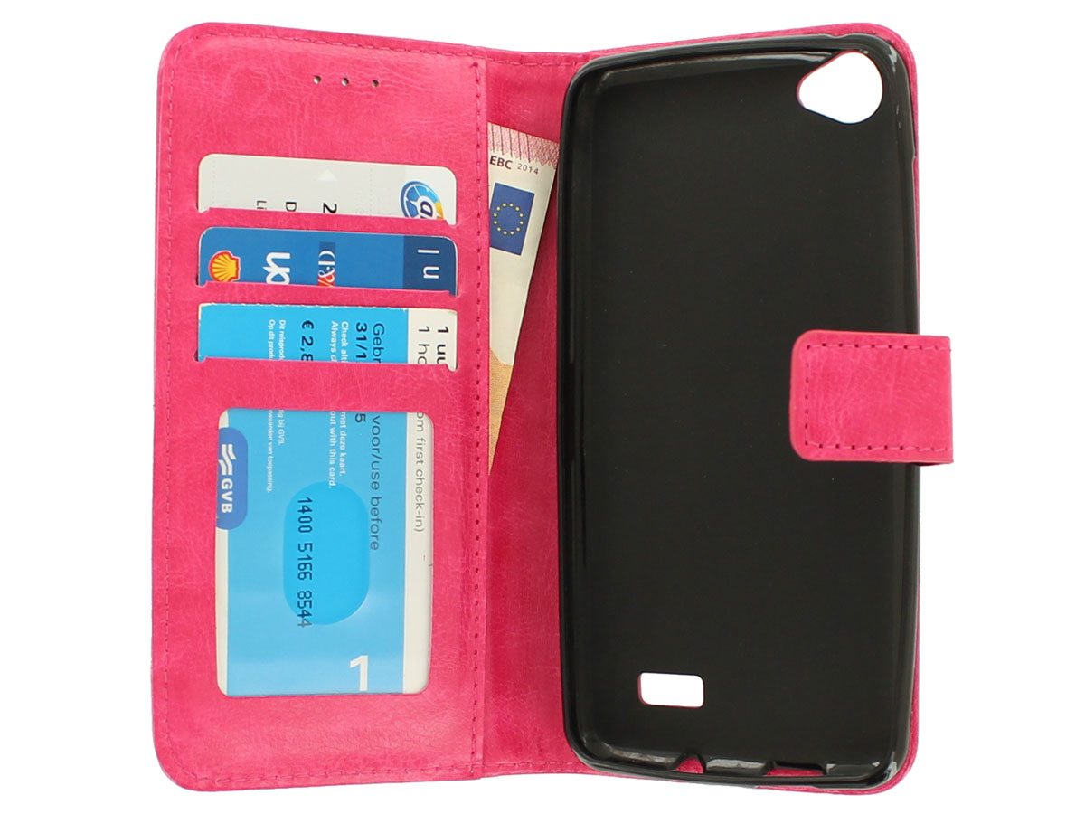 Wallet Bookcase Roze - Acer Liquid Z6E hoesje