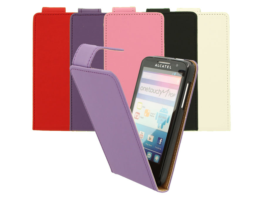 Classic Flip Case Hoesje voor Alcatel One Touch M'Pop