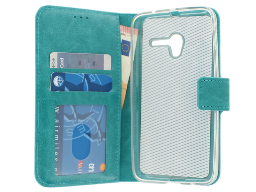 Wallet Bookcase - Alcatel Pop 3 (5) Hoesje (Turquoise)