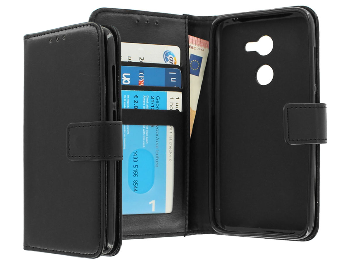 Wallet Bookcase Zwart - Alcatel A3 hoesje