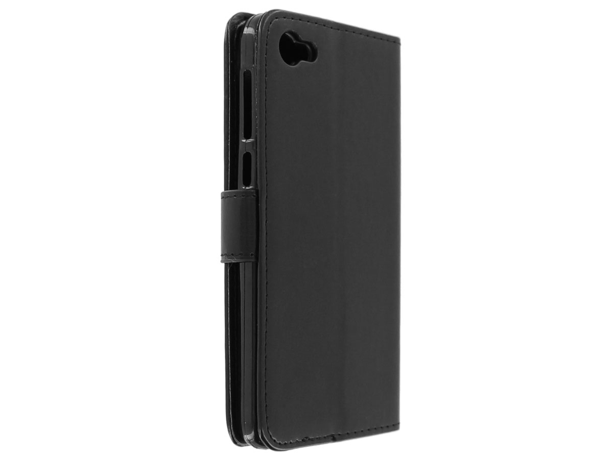 Wallet Bookcase Zwart - Alcatel A5 LED hoesje