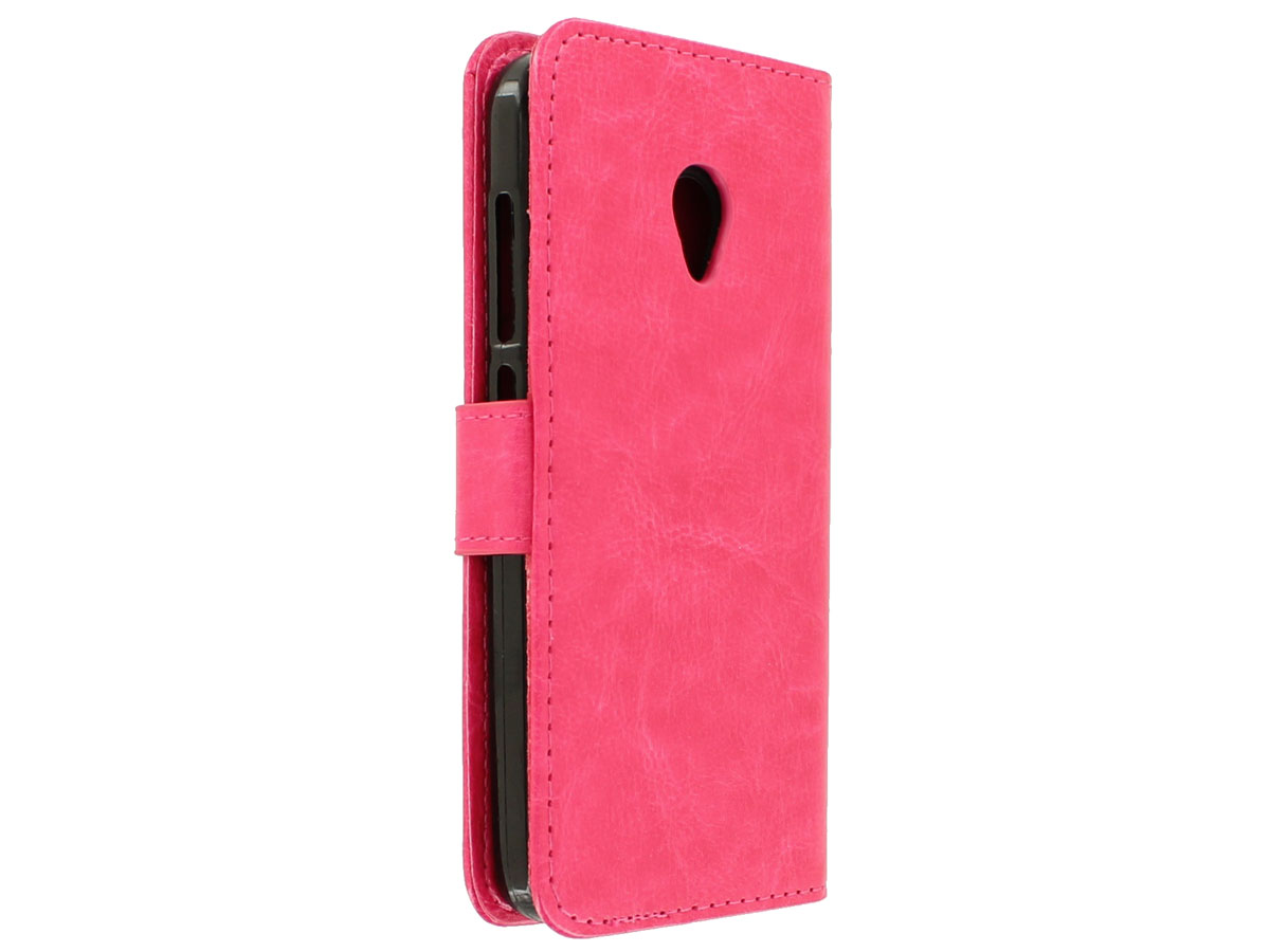 Wallet Bookcase Roze - Alcatel U5 4G (5044D) hoesje