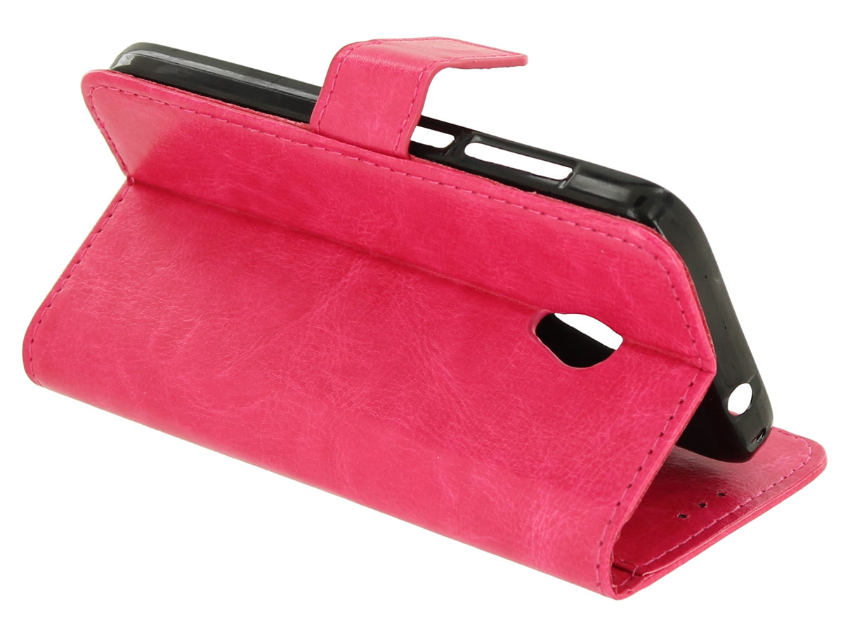 Wallet Bookcase Roze - Alcatel U5 4G (5044D) hoesje