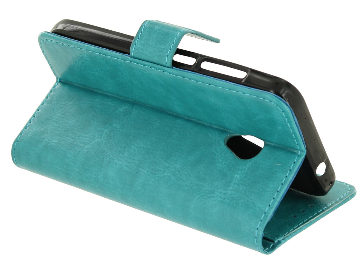 Wallet Bookcase Turquoise - Alcatel U5 4G 5044D hoesje