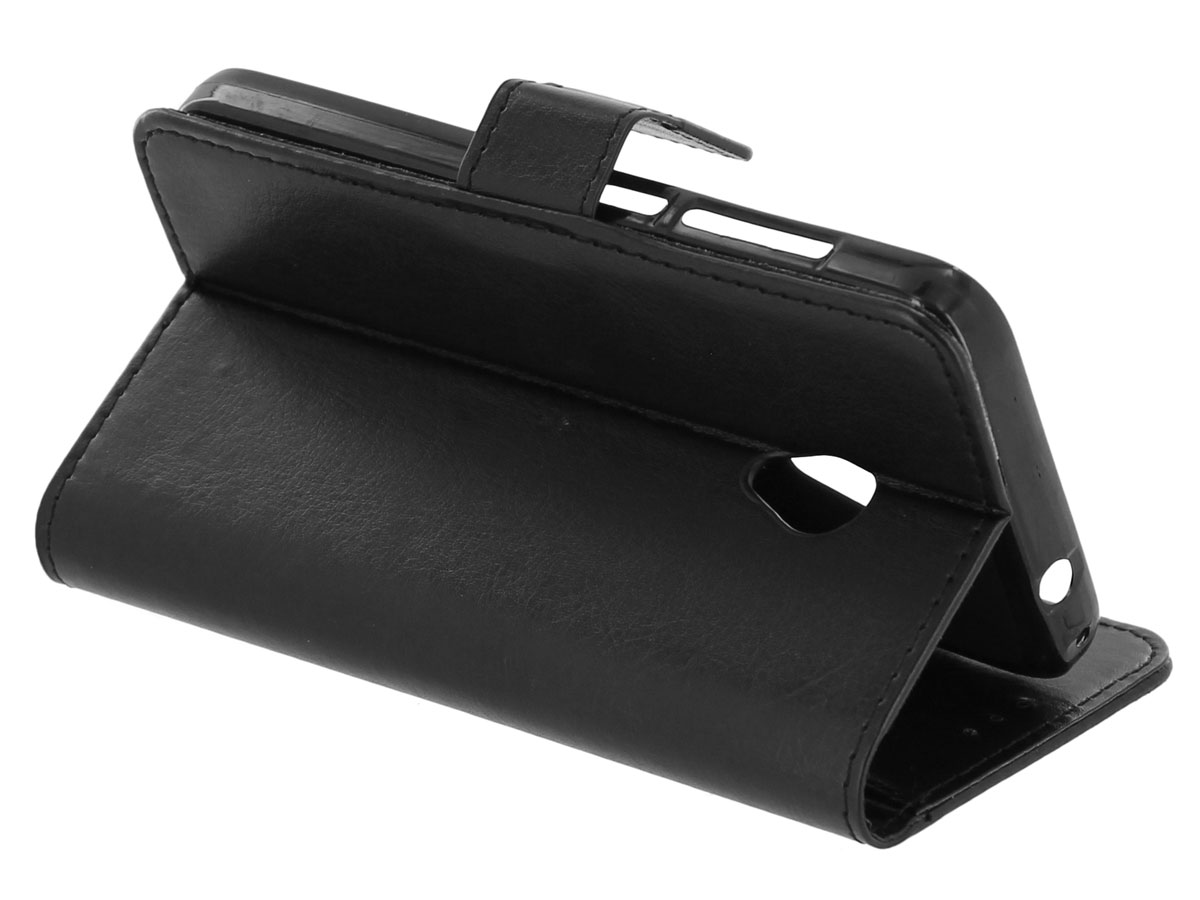 Wallet Bookcase Zwart - Alcatel U5 4G (5044D) hoesje