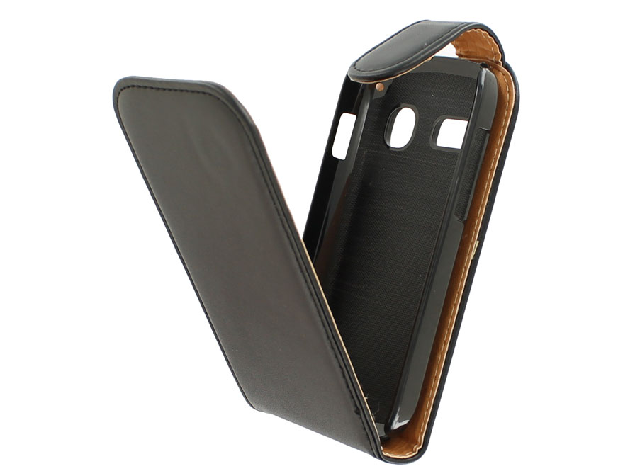 Classic Leather Flip Case - Alcatel OneTouch Pop C3 hoesje