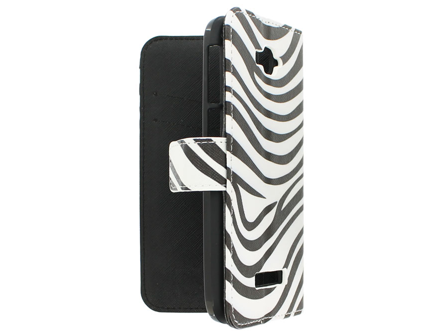 Zebra Book Case Hoesje voor Alcatel OneTouch Pop C7