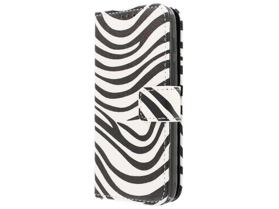 Zebra Book Case - Alcatel PIXI 3 4.5 hoesje