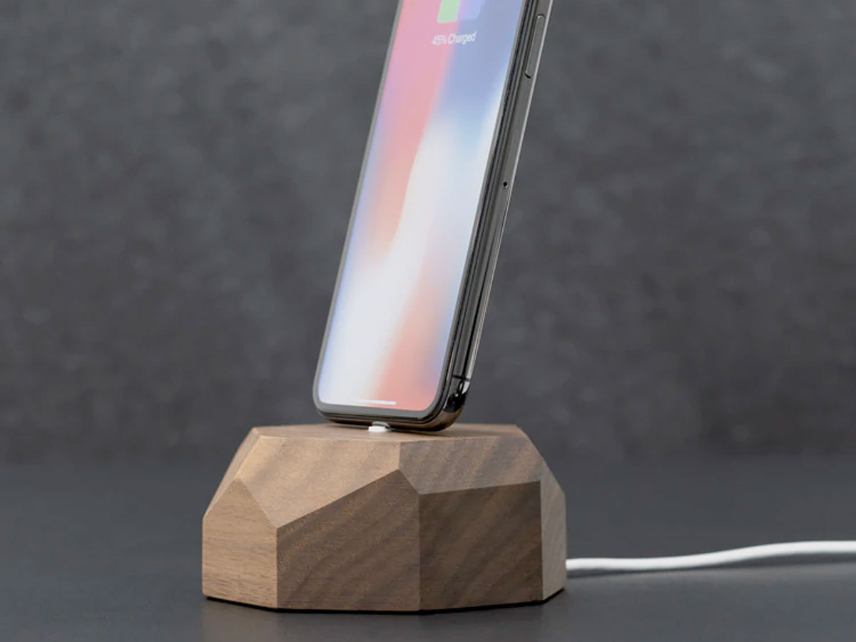 Oakywood iPhone Dock Walnut - Houten Lightning Dock