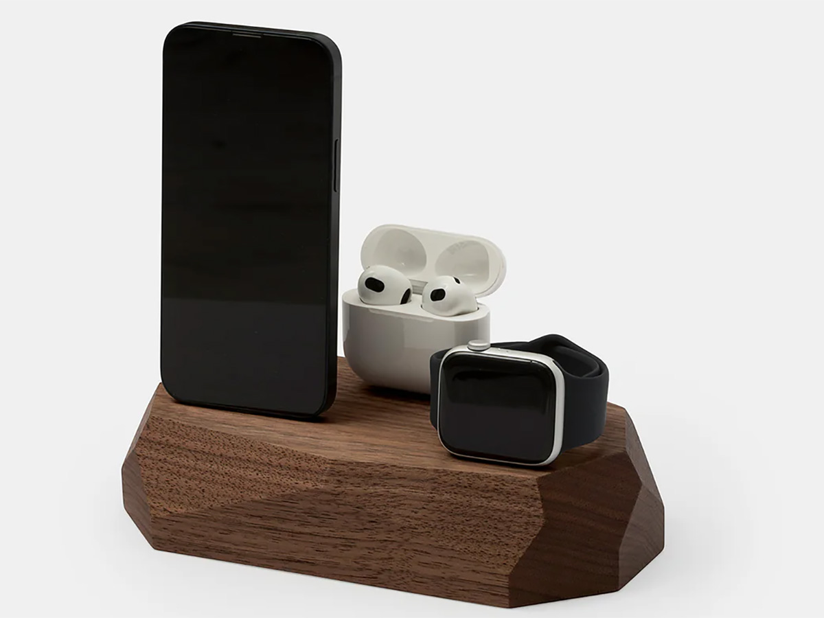 Oakywood Triple Dock Walnut - Houten Lightning/Watch Dock