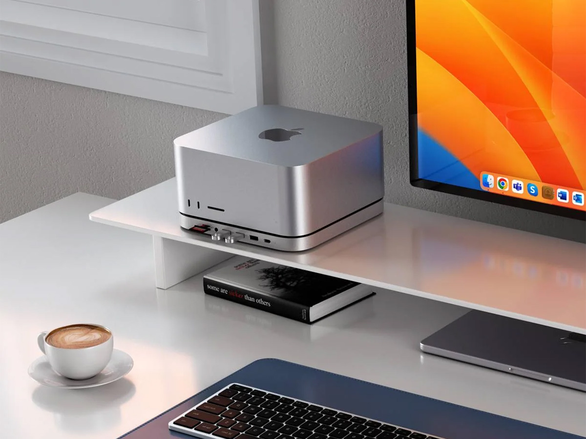 Satechi Aluminium Mac Mini/Mac Studio Stand & USB-C Hub met SSD bay - Zilver