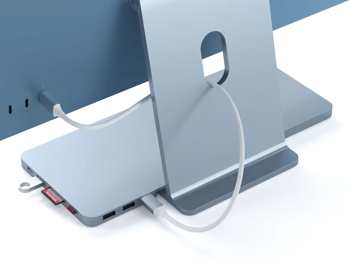 Satechi USB-C Slim Dock & SSD Enclosure voor 24” iMac - Blauw