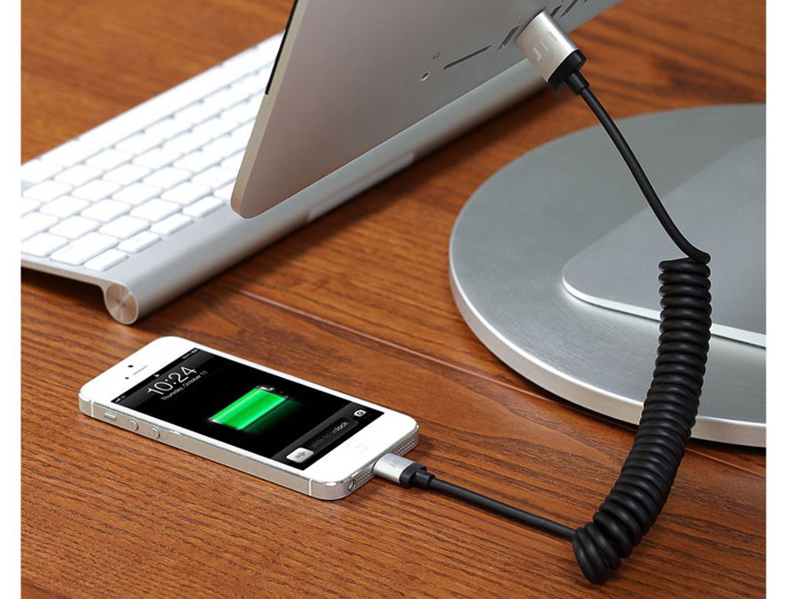 Just Mobile AluCable Twist - Luxe Aluminium Lightning USB Kabel